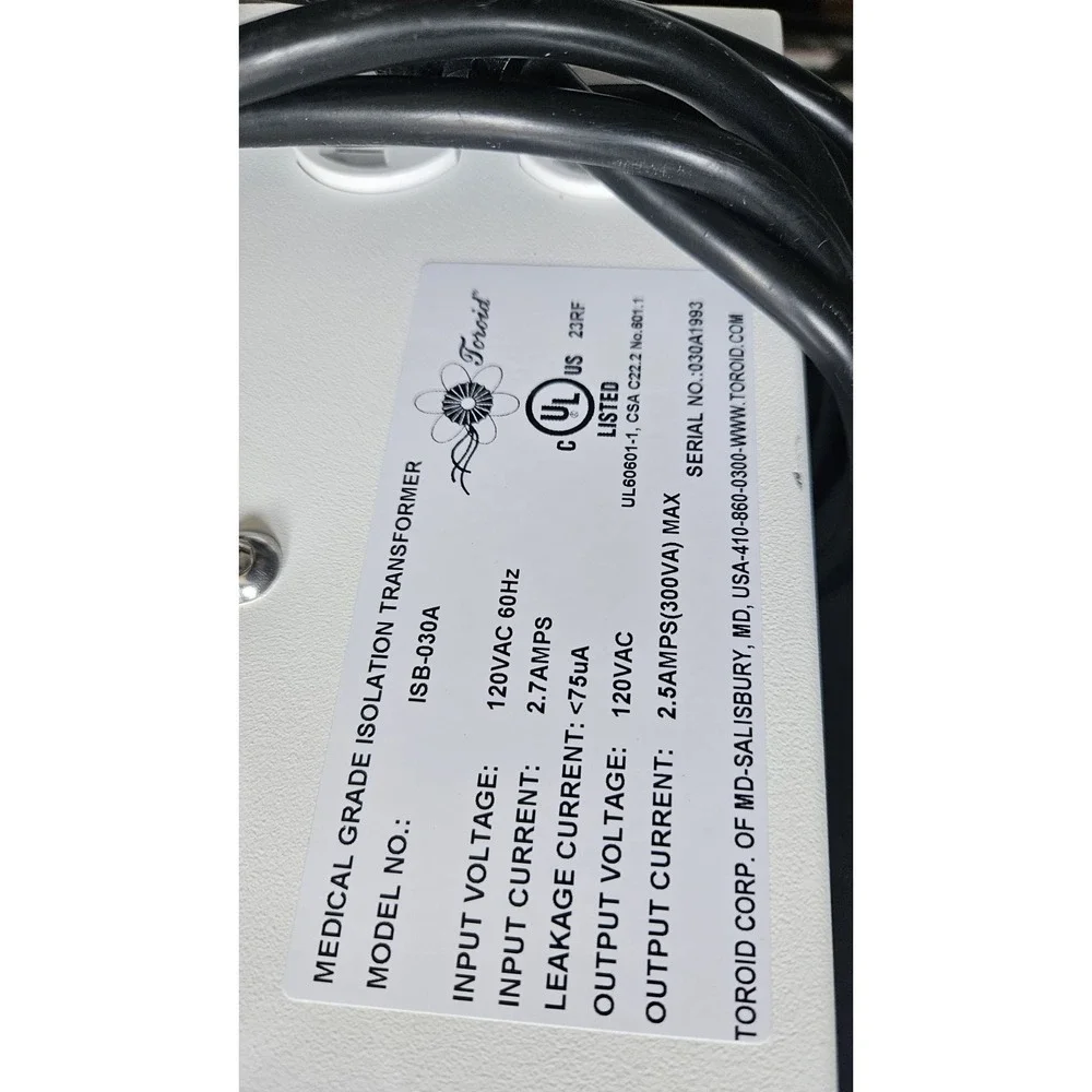 Toroid Corp ISB-030A Medical Grade Isolation Transformer
